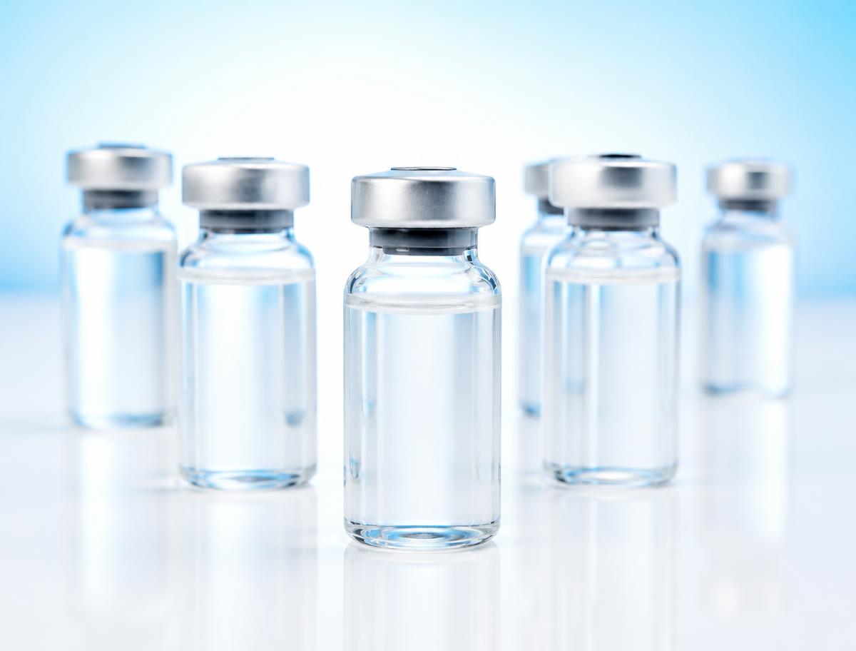 Frascos lacrados de toxina botulínica para uso profissional